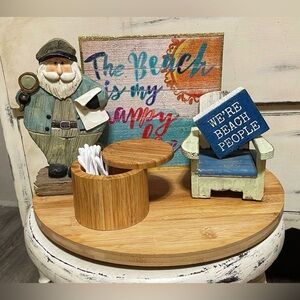 Stage it!! Rustic Wooden Lazy Susan Turntable
Measures approximately 13.8 inches